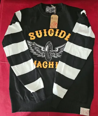 Jersey 13 AND HALF Outlaw Negro/Blanco
