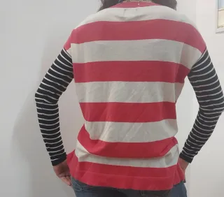 Maglia Woolrich righe rosse e bianche