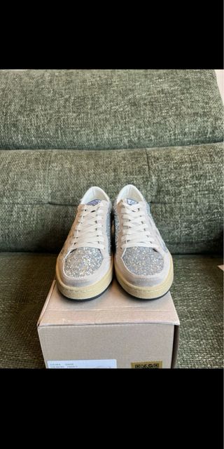 Golden Goose Sneakers Purpurina Plateada