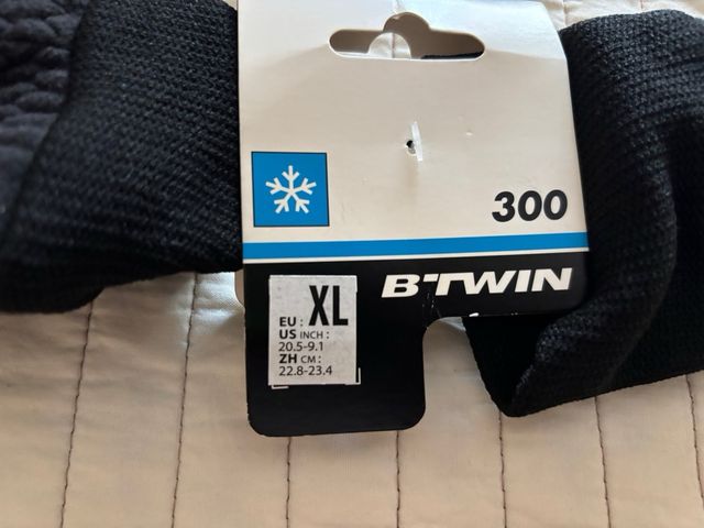 Guantes Térmicos B'TWIN Negro Talla XL