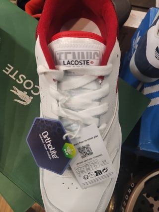 Zapatillas Lacoste Blancas y Rojas Nuevas + tallas