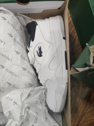 Zapatillas Lacoste Blancas y Rojas Nuevas + tallas