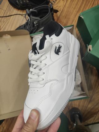 Zapatillas Lacoste Blancas y Rojas Nuevas + tallas