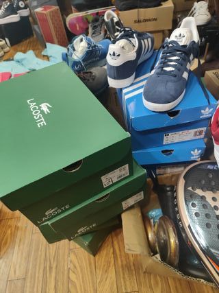 Zapatillas Lacoste Blancas y Rojas Nuevas + tallas