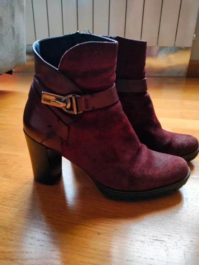 Botines Dorking Granate Talla 37 Piel