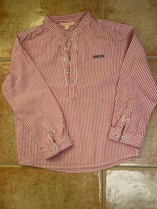 Camisa Gocco Rayas Rojas Talla 3-4