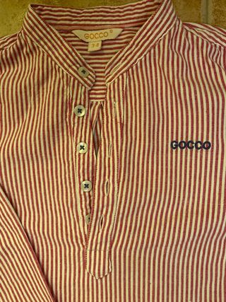 Camisa Gocco Rayas Rojas Talla 3-4