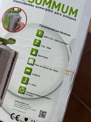 Bomba de achique sumergible Bloch Summum