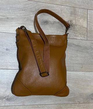 Borsa tracolla in pelle marrone