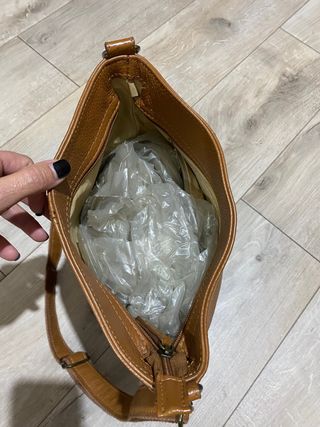 Borsa tracolla in pelle marrone