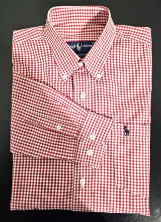 Camisa Ralph Lauren cuadros vichy roja y blanca