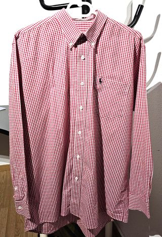 Camisa Ralph Lauren cuadros vichy roja y blanca