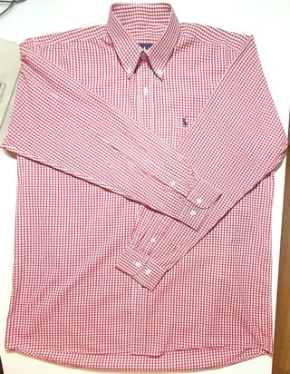 Camisa Ralph Lauren cuadros vichy roja y blanca