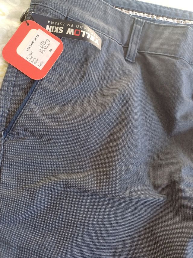 Pantalón Chino Hombre Yellow Skin Azul