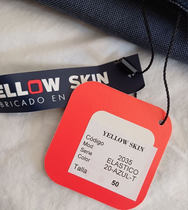 Pantalón Chino Hombre Yellow Skin Azul