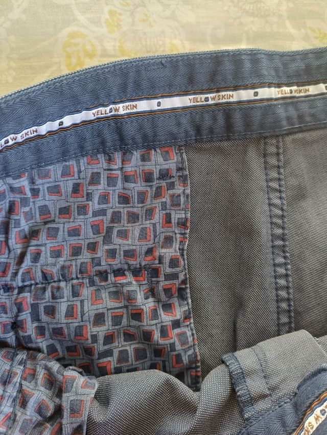 Pantalón Chino Hombre Yellow Skin Azul