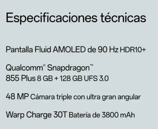OnePlus 7T Glacier Blue 128gb ROM/8gb RAM