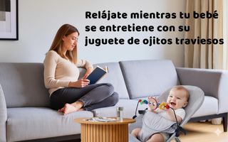 Hamaca de bebé con arco de juegos de madera