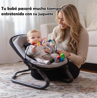 Hamaca de bebé con arco de juegos de madera