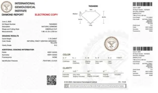 Par de diamantes 1.06 y 1.75 Ct Fancy