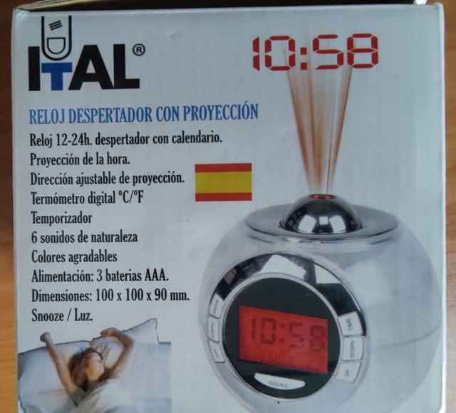 Reloj despertador ITAL con proyección