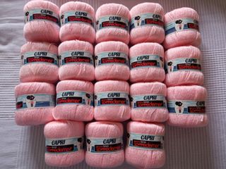 18 Ovillos Lana hilo Rosa Claro Capri