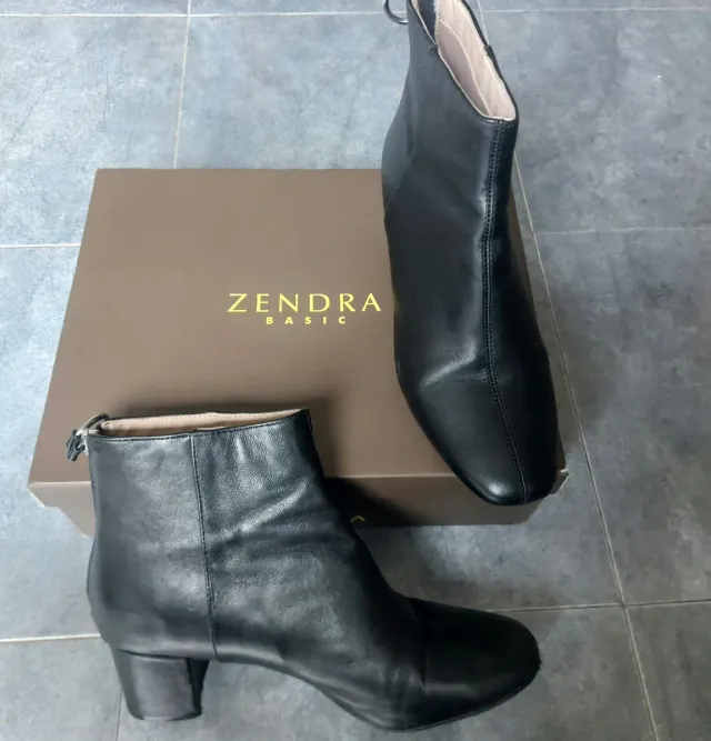 Botines ZENDRA BASIC Piel Negros Talla 39