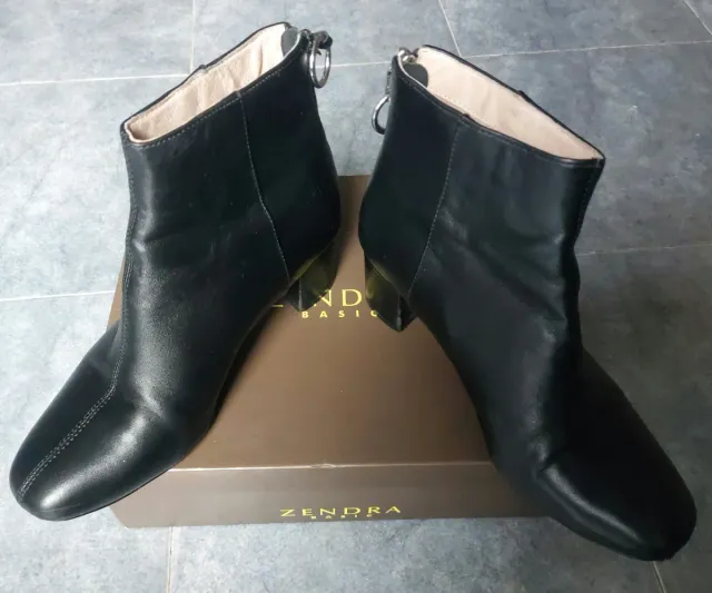 Botines ZENDRA BASIC Piel Negros Talla 39