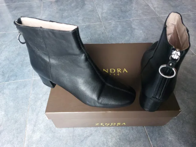 Botines ZENDRA BASIC Piel Negros Talla 39