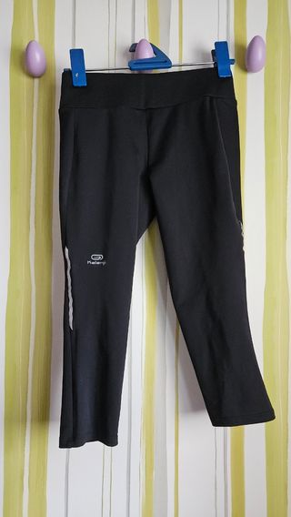 Mallas Piratas Running Mujer Kalenji Negras XS-S