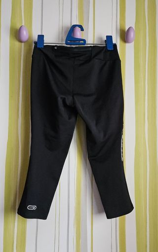 Mallas Piratas Running Mujer Kalenji Negras XS-S