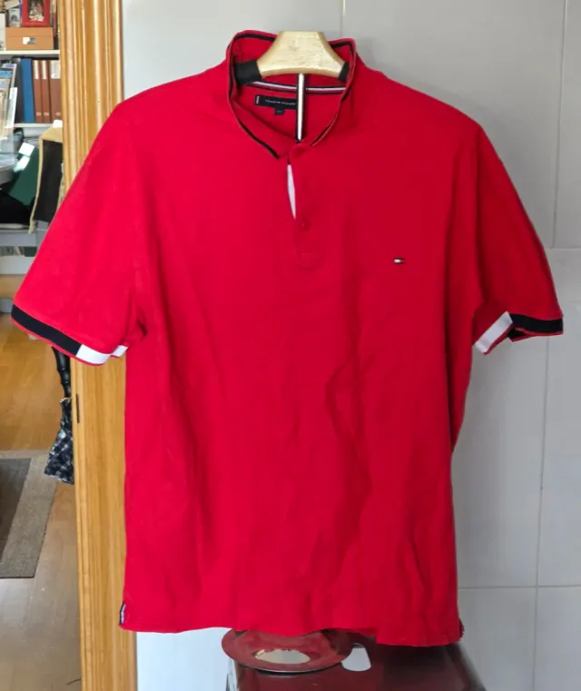 Polo Tommy Hilfiger Rojo XXL Manga Corta