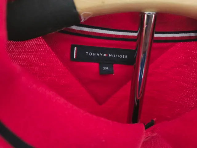 Polo Tommy Hilfiger Rojo XXL Manga Corta