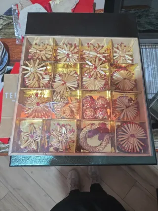 Addobbi Albero Natale Paglia e Glitter