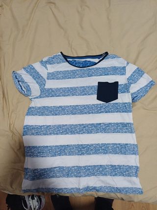 Camiseta de rayas azules y blancas Livergy