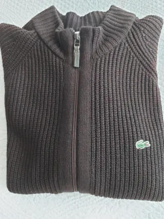 Chaqueta Punto Inglés Lacoste Marrón