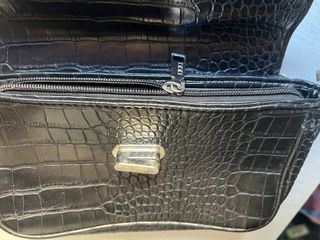 Bolso Misako negro efecto piel cocodrilo