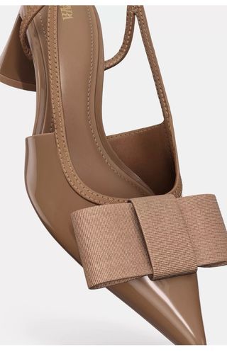 Zapatos destalonados beige/marrón 6.5cm