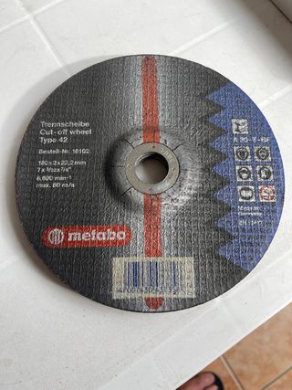 5 Discos corte Metabo 180mm Tipo 42 A 30-T-BF