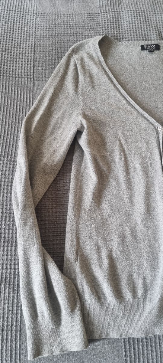 Chaqueta de punto Blanco gris Talla 42