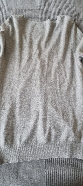 Chaqueta de punto Blanco gris Talla 42