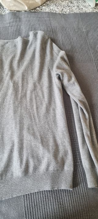 Chaqueta de punto Blanco gris Talla 42