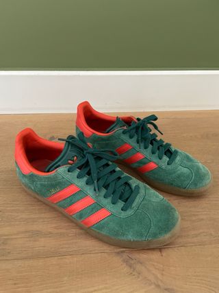 Adidas Gazelle verde y naranja
