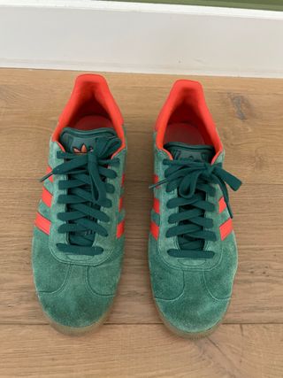 Adidas Gazelle verde y naranja