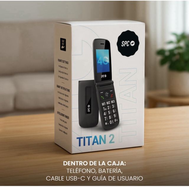 TELÉFONO MÓVIL TAPA PARA MAYORES SPC TITÁN 2 4G