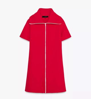 Vestido corto rojo cremallera