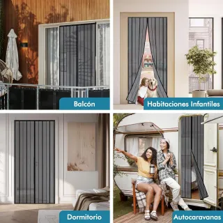 Sekey 80x205 cm Cortina Magnética de Puerta a Prueba de Mosquito para Puertas de Madera