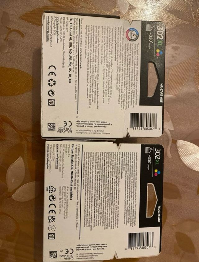 2 Cartuchos HP 302XL Tricolor