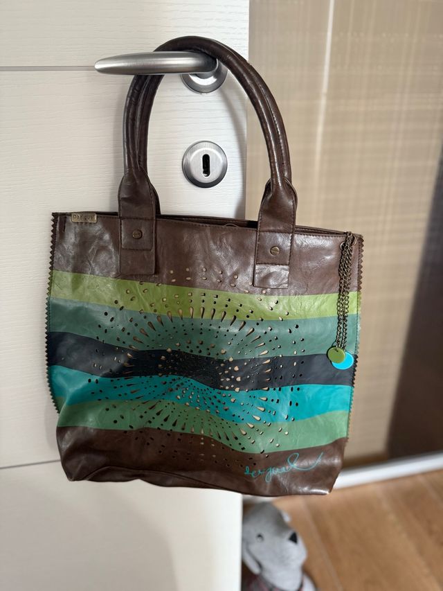 Borsa Desigual marrone e verde