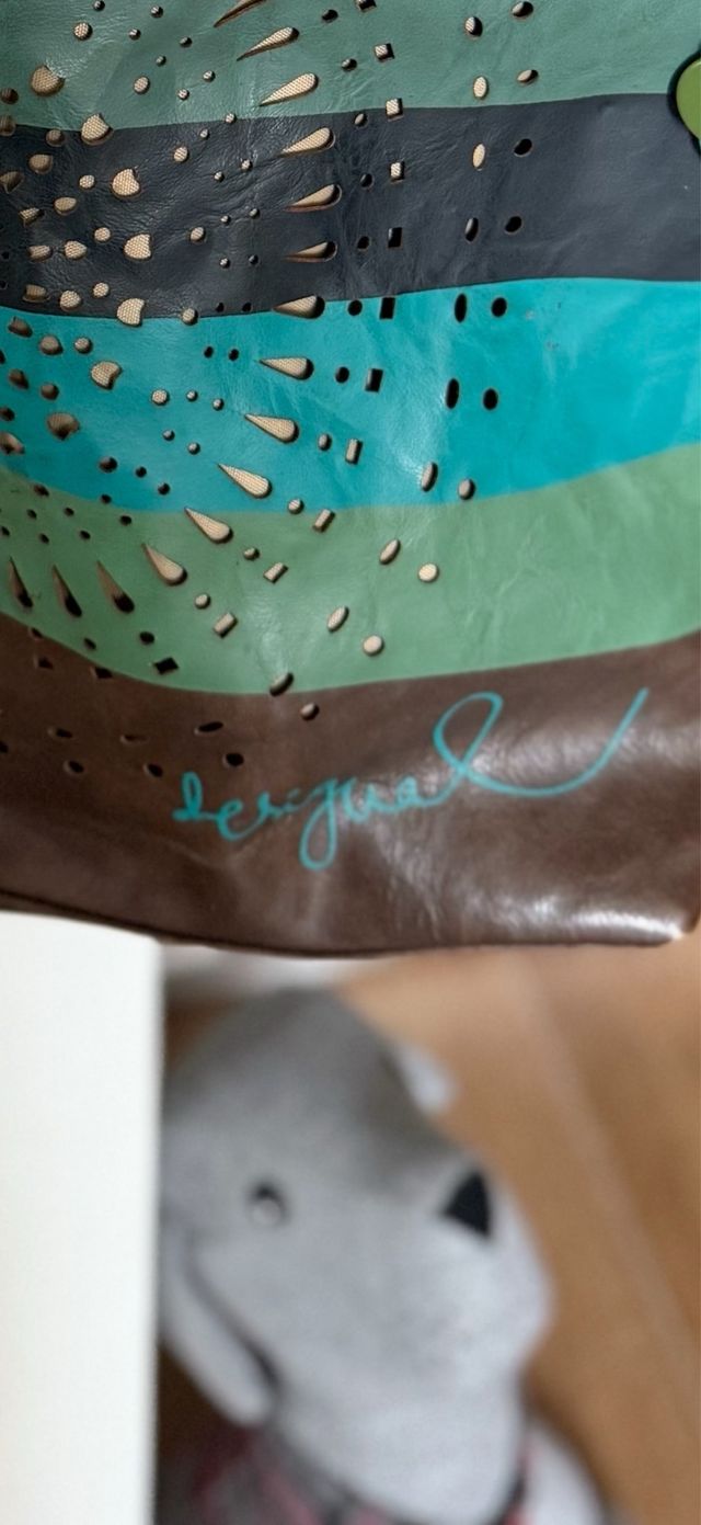 Borsa Desigual marrone e verde